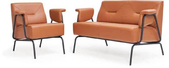 Lena metal-frame office sofa