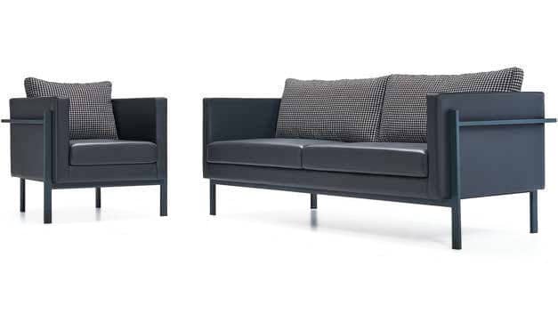 Tesla office sofa with loose cushions